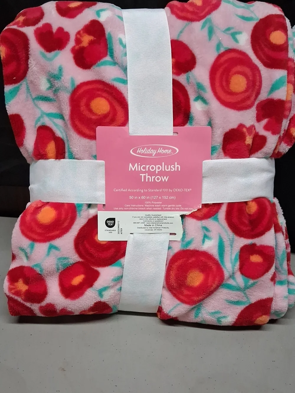 50 Inch By 60 Inch Micro Plush Throw. Brand New